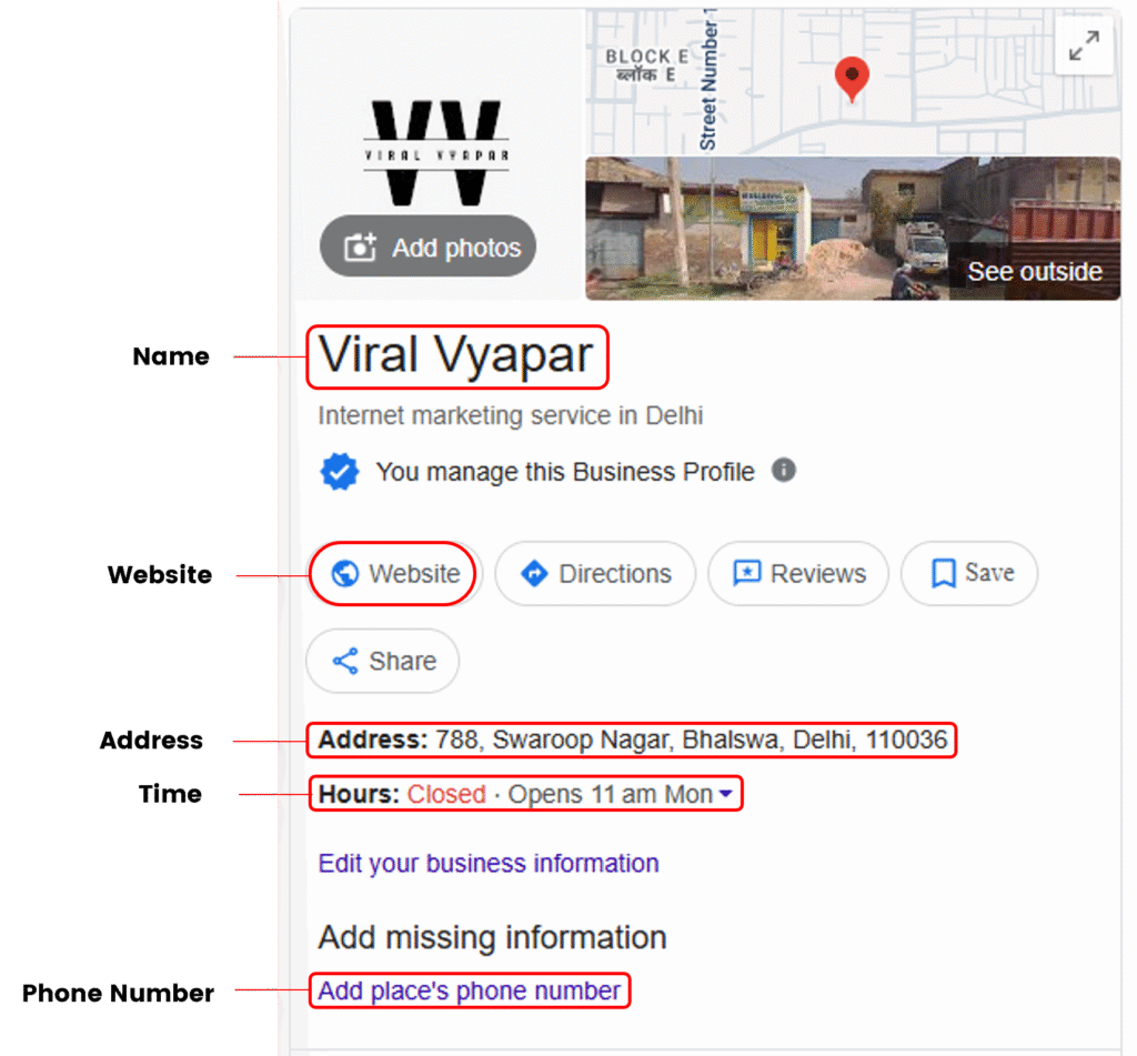 google my business basic checklist, Business Visible on Google checklist,