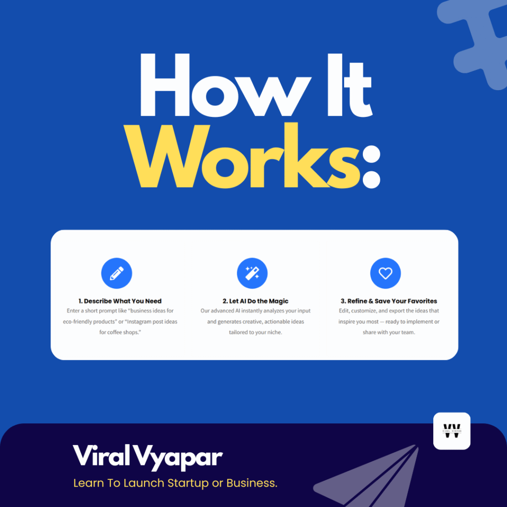 viral vyapar idea generator tool,