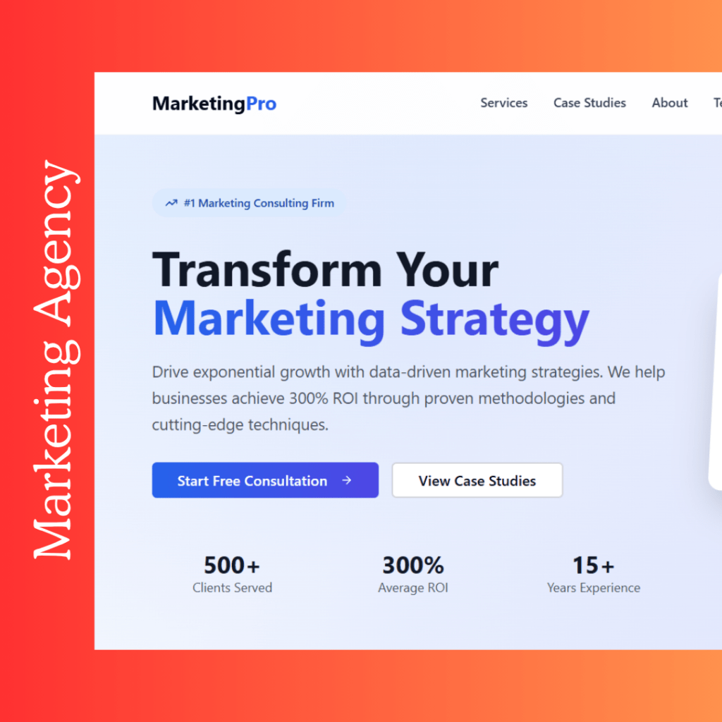 Marketing Agency Website, marketing website,